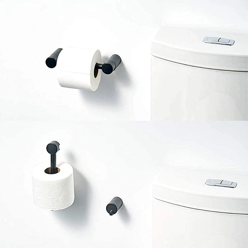 Wall Mounted Toilet Paper Holder, Matte Black