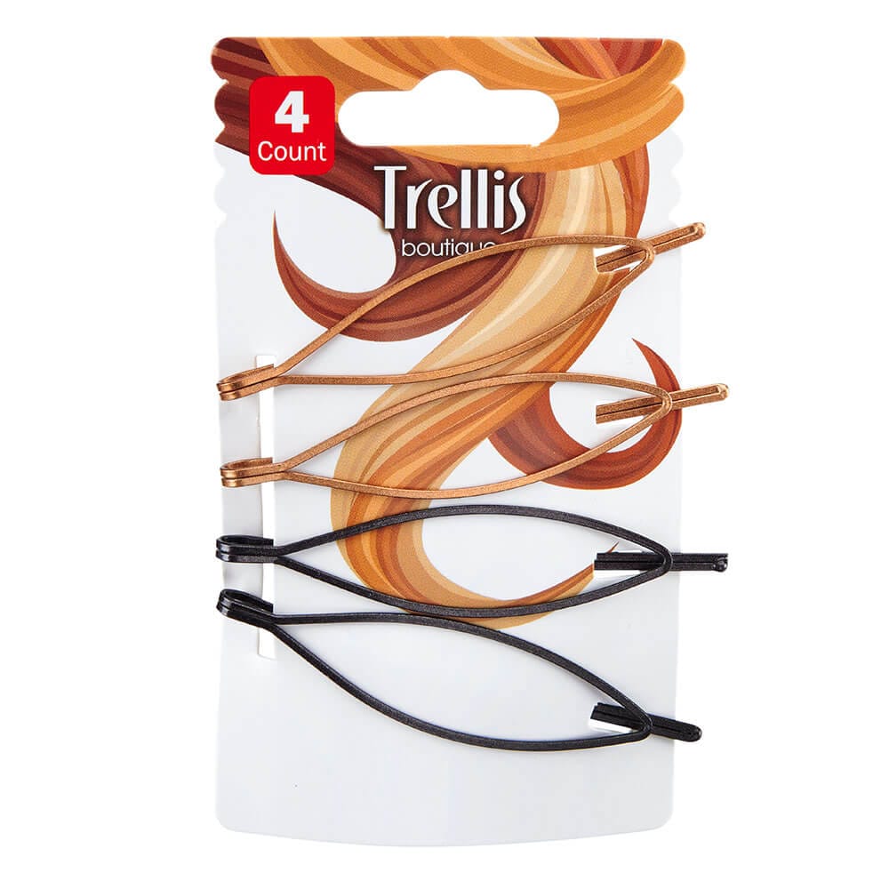 Trellis Boutique Wide Bobby Pins, 4 Count