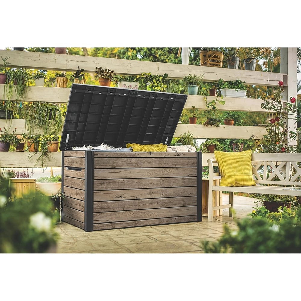 Keter XXL 230 Gallon Resin Outdoor Deck Box, Brown