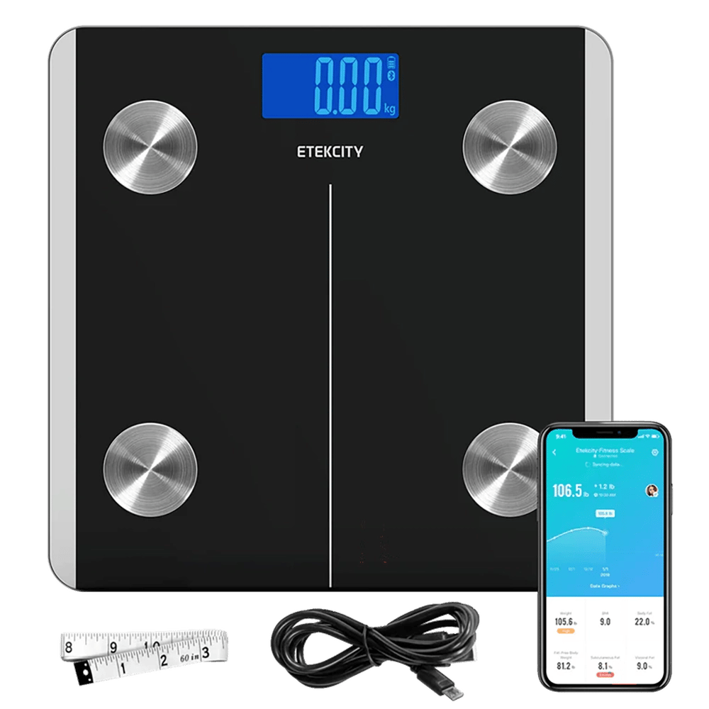 Etekcity Rechargeable Smart Scale, Black