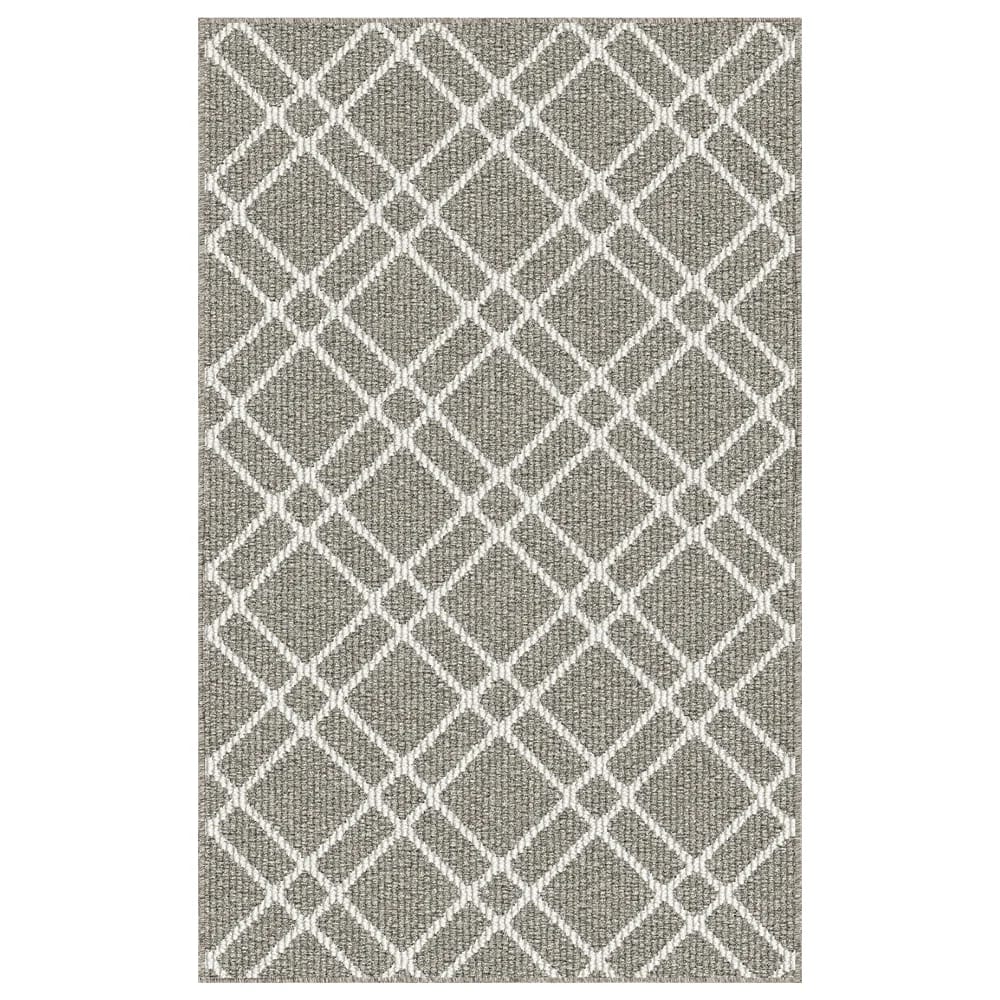 20.5"x32" Washable Accent Rug with Non-Skid Back, Beige