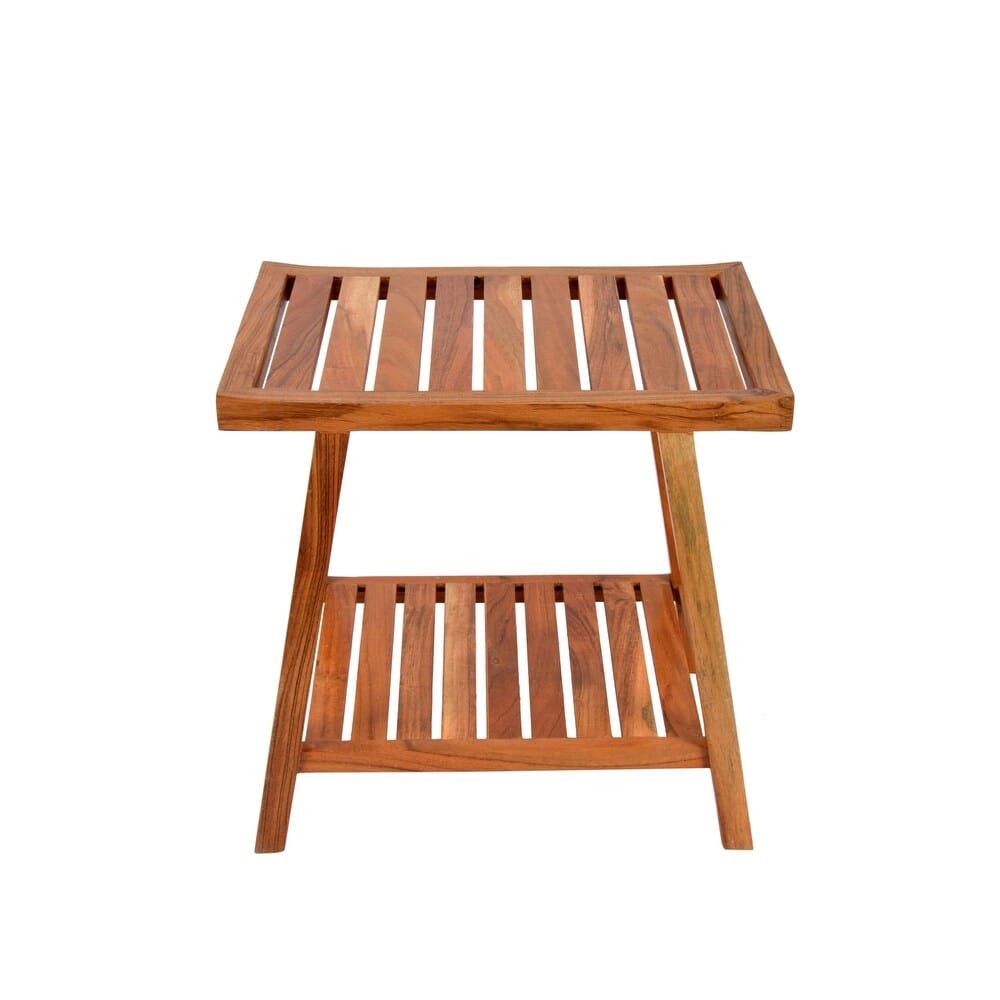 Acacia Wood Bath Bench, Natural