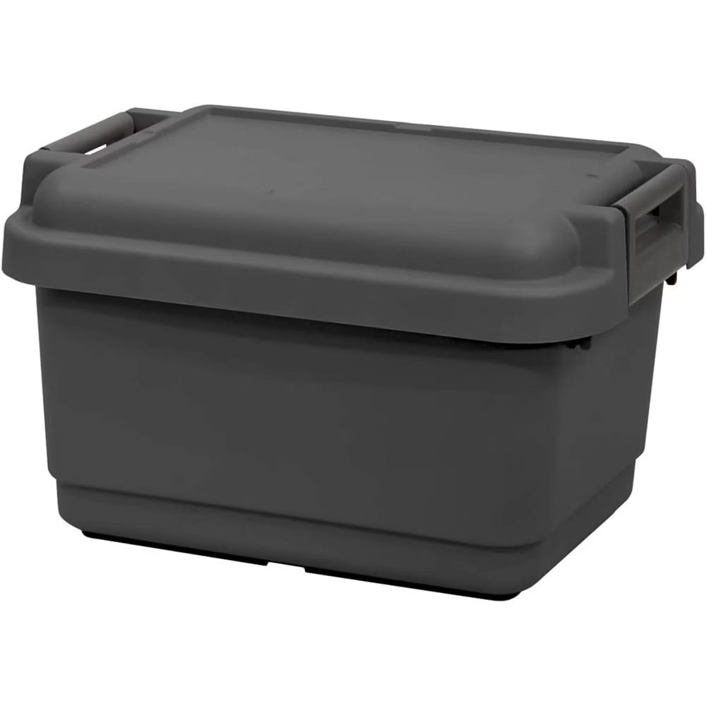 JEJ Astage 14 Gallon Heavy-Duty Sturdy Tote Box, Dark Gray