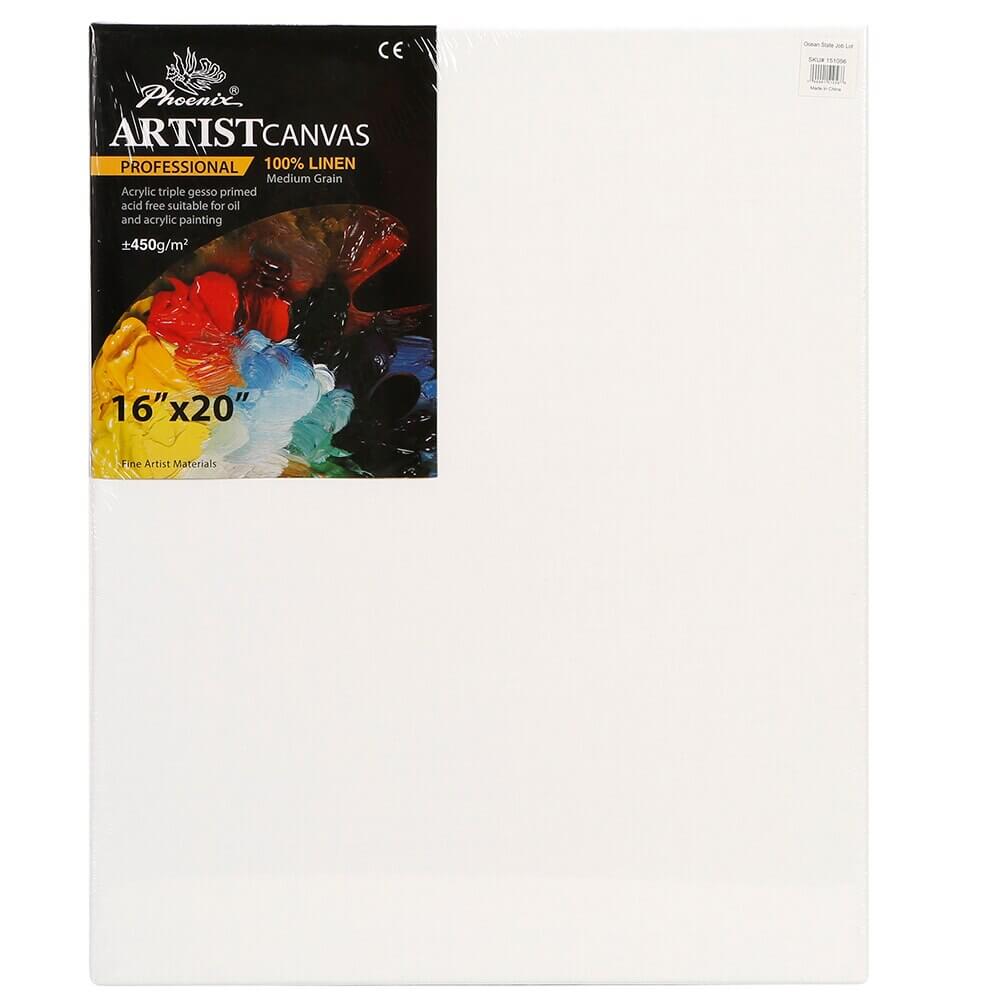 Phoenix Professional Linen Artist Canvas, 16" x 20"