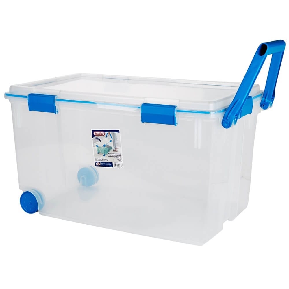 Sterilite Wheeled Gasket Storage Box, 120 Qt