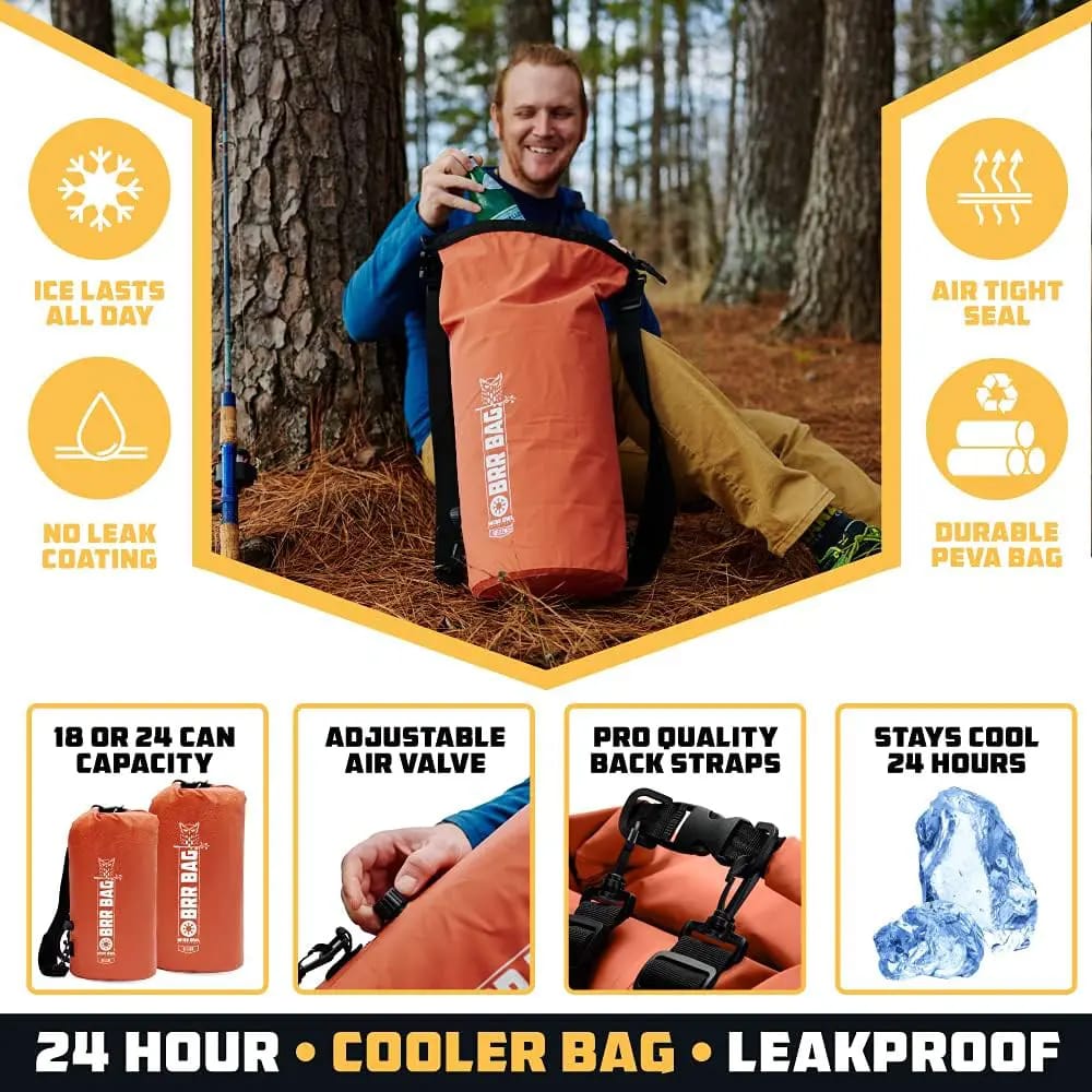 Wise Owl Outfitters Waterproof Dry Bag Backpack, Orange, 30L