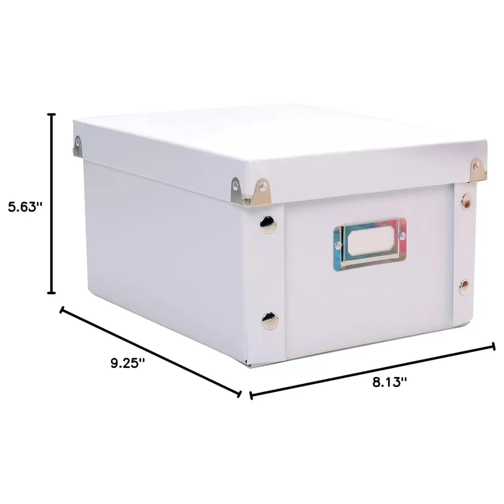 Snap-N-Store Small Storage Box, White/Unicorn, 2 Pack