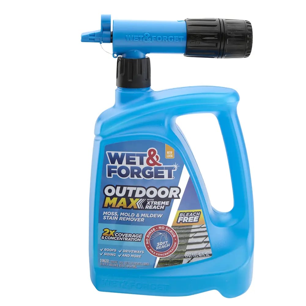 Wet & Forget Outdoor Max Moss, Mold, & Mildew Stain Remover, 48 oz