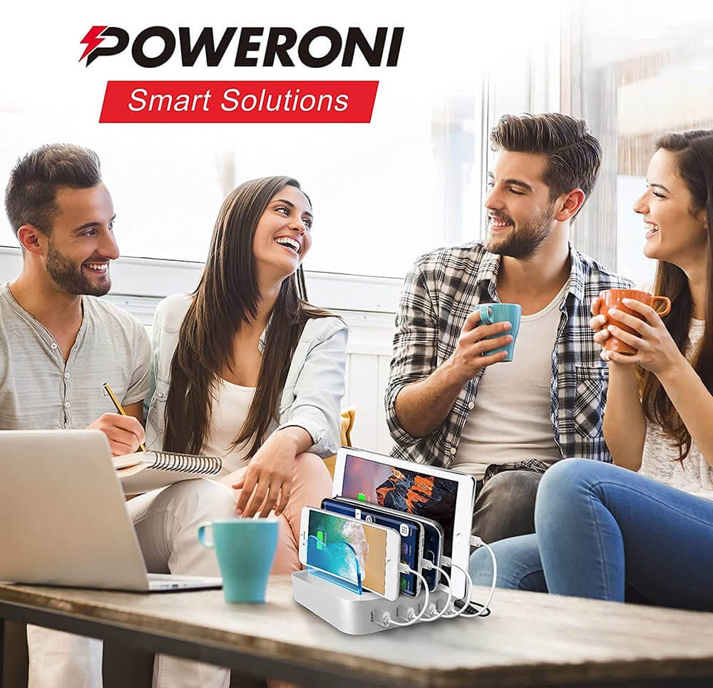 Poweroni 4-Port USB Charging Dock