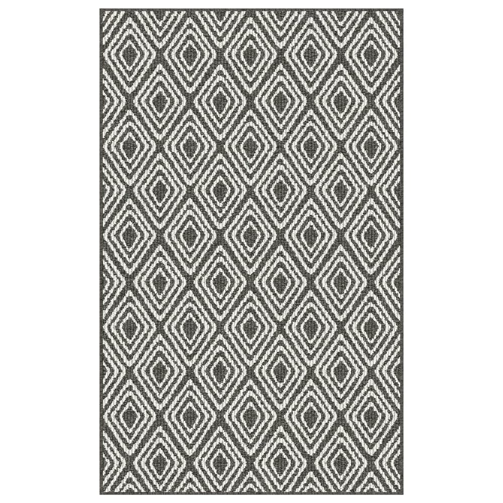 20.5"x32" Washable Accent Rug with Non-Skid Back, Charcoal