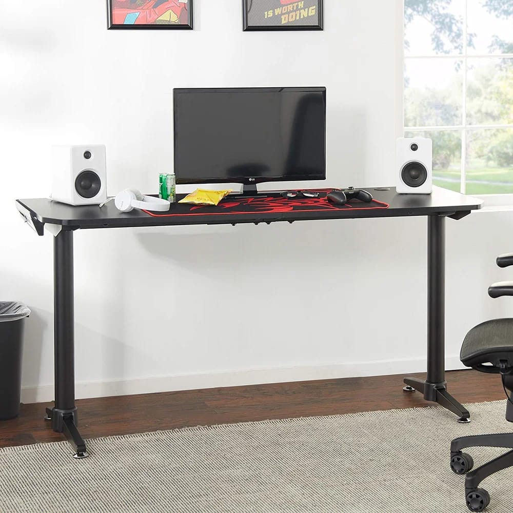 Eureka Ergonomic I60 Gaming Desk, Black