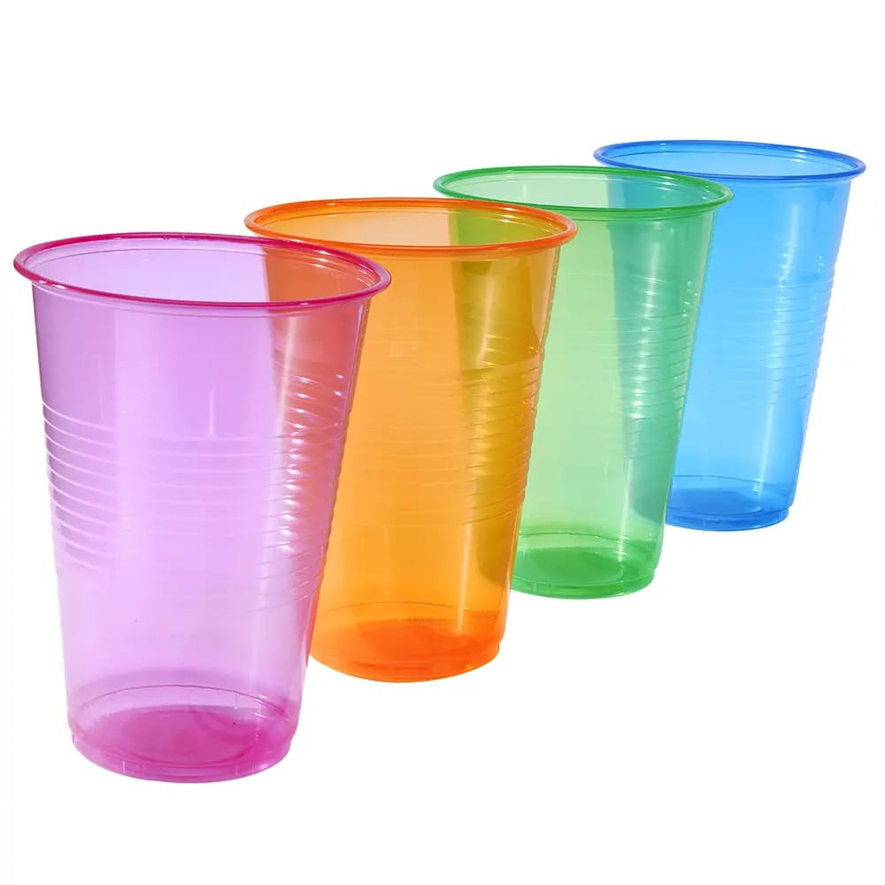 Kitchen Pantry Neon Plastic Cups, 50 Count