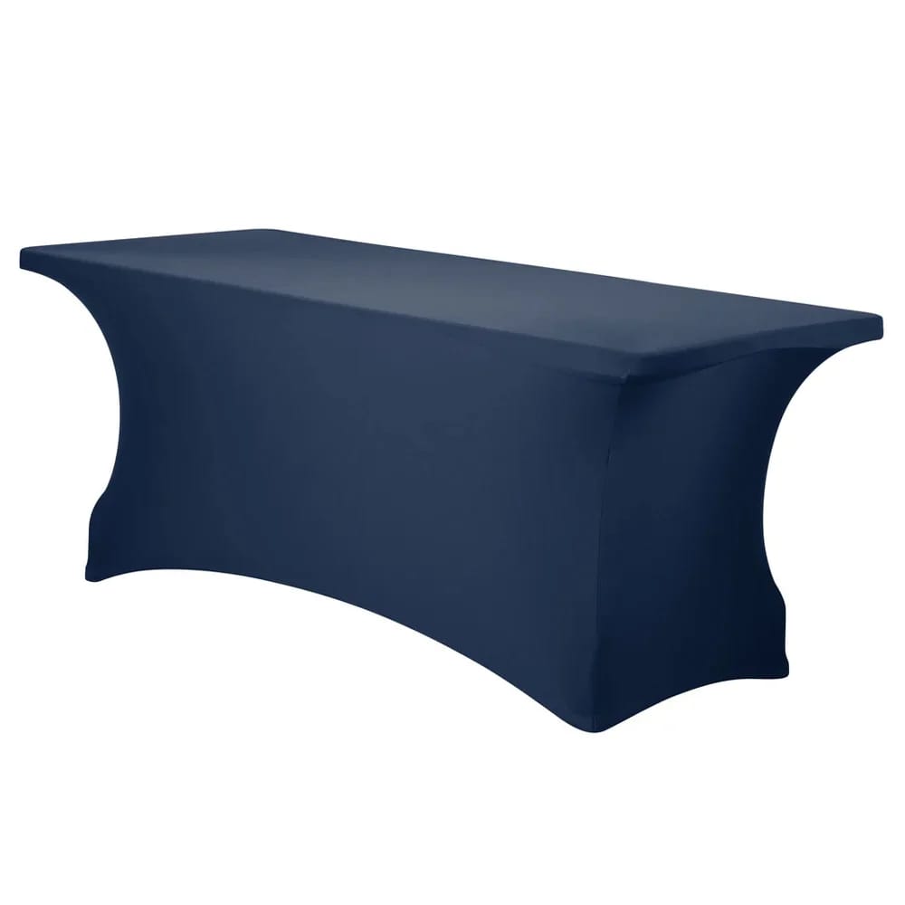 Carlisle Snap Drape Budget Stretch Table Cover, 72" x 30", Navy