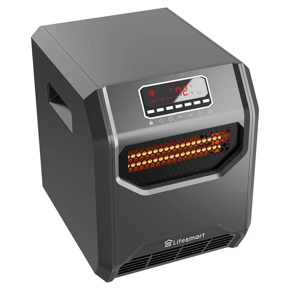 Lifesmart 6-Element Infrared Heater with Front Intake Vent and Remote