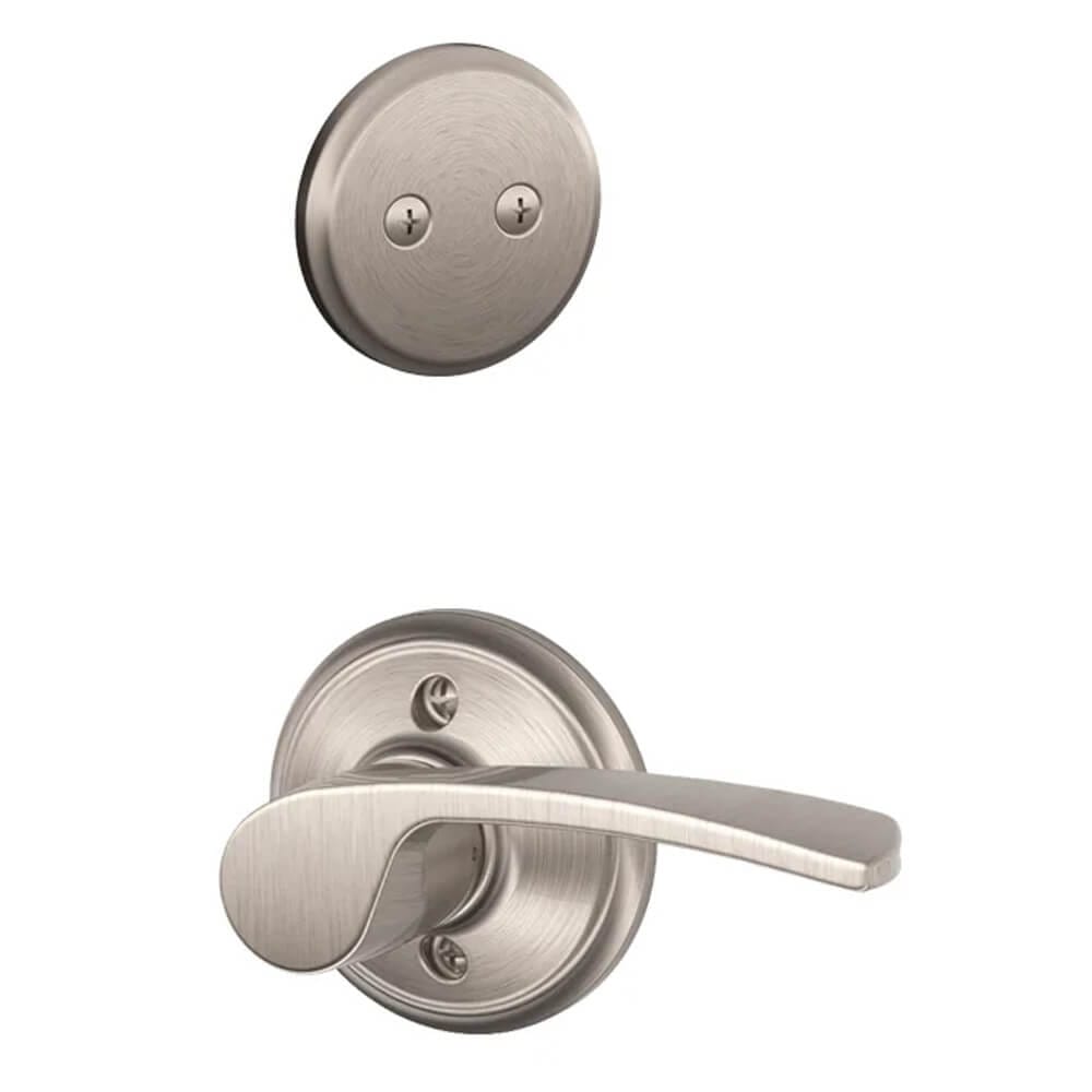 Schlage Merano Left-Handed Dummy Interior Pack, Satin Nickel