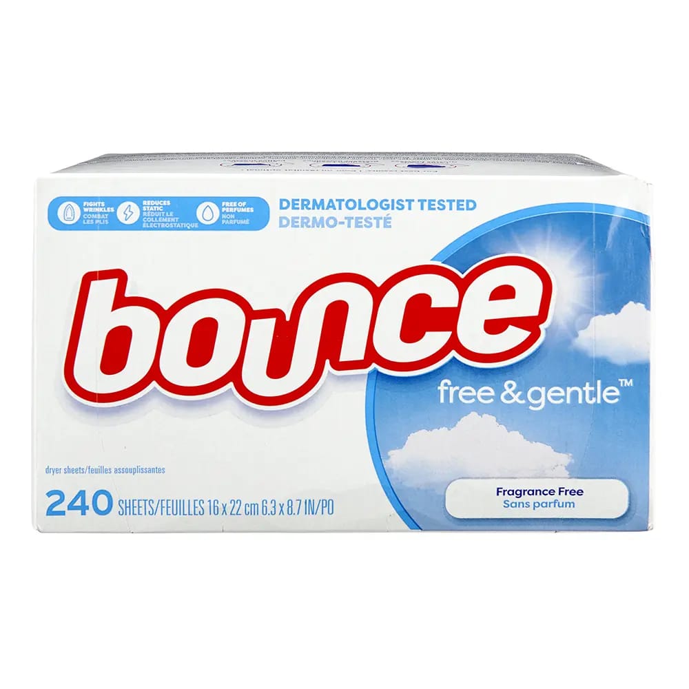 Bounce Free & Gentle Dryer Sheets, 240 Count