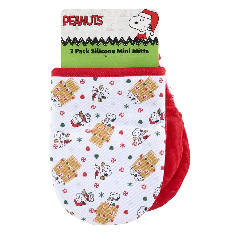 Peanuts X-Mas Mini Oven Mitts, 2 Count