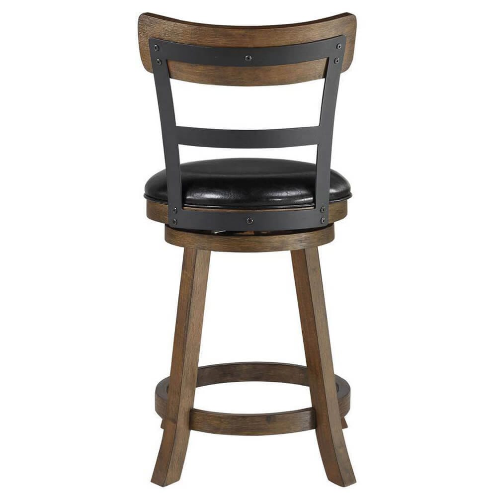 Home 2 Office Riverside 29" High Back Swivel Bar Stool, Walnut