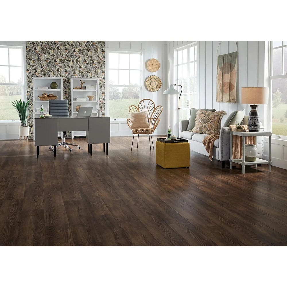 Dream Home 12mm Hay Penny Oak Waterproof Laminate Flooring, Brown, 13.3 sq. ft. ($4.51/sq. ft.)