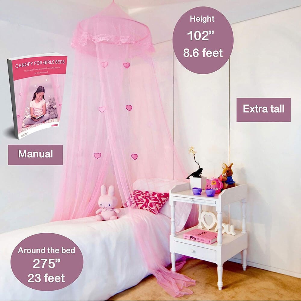 EVEN NATURALS Twin-Sized Princess Bed Canopy