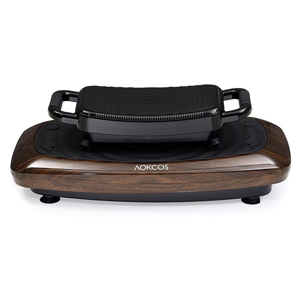 AOKCOS Vibration Platform Exercise Machine with Stool Attachment for Full Body Workout