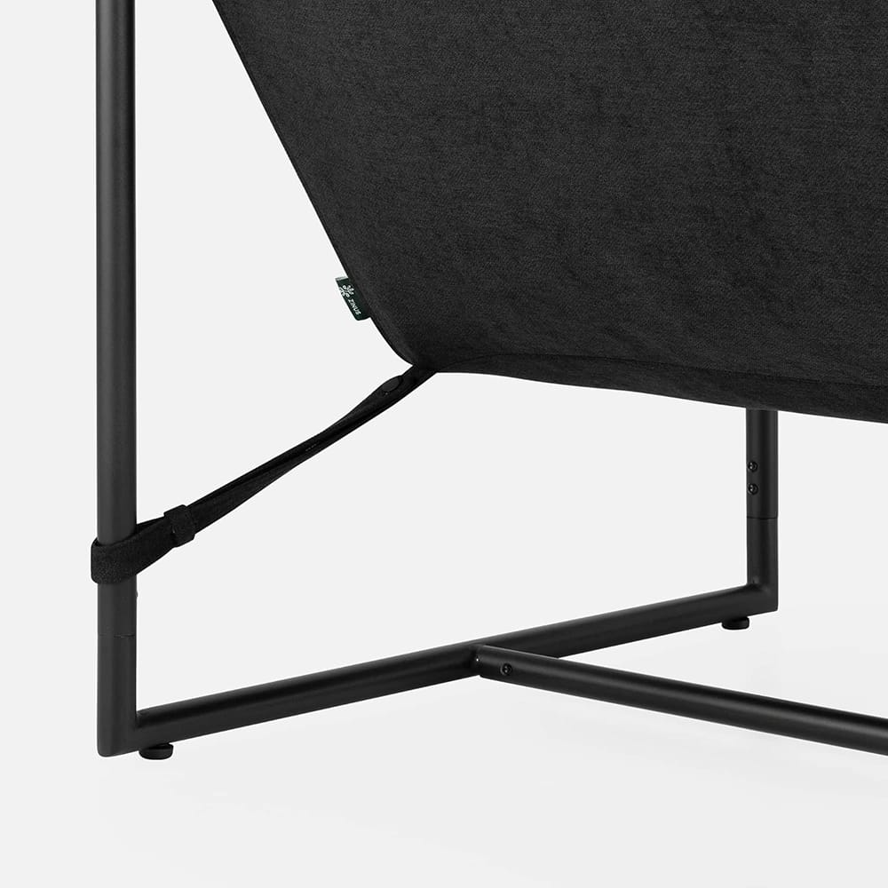 Zinus Aidan Sling Accent Chair, Black, Set of 2