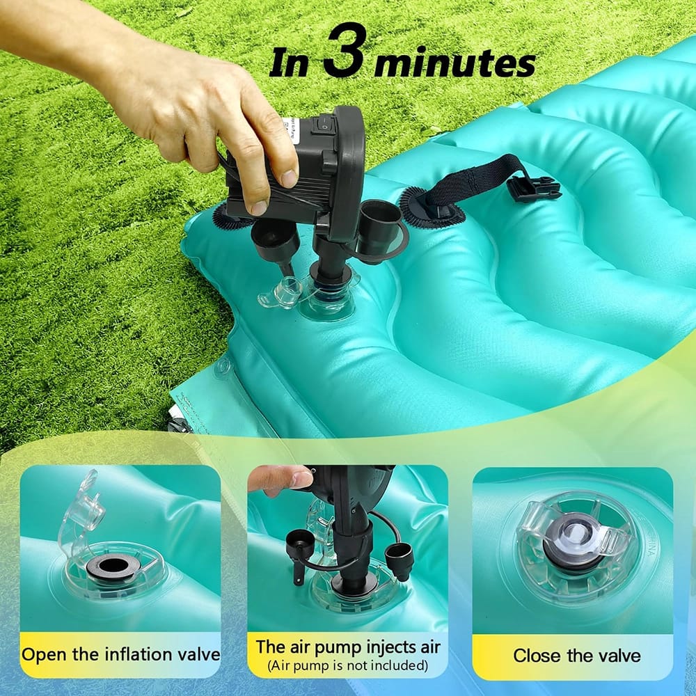 Sunrio 72" x 72" Inflatable Floating Mat, Green