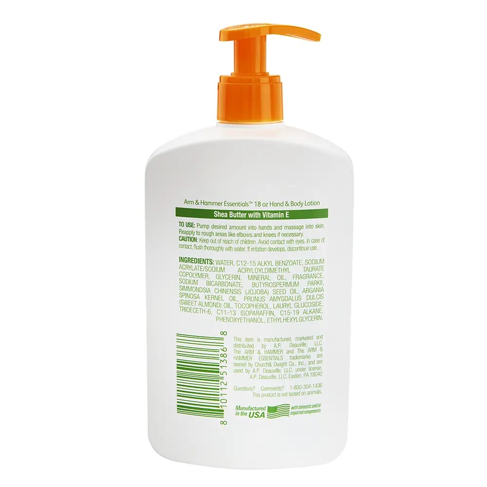 Arm & Hammer Shea Butter Hand & Body Lotion, 18 fl oz