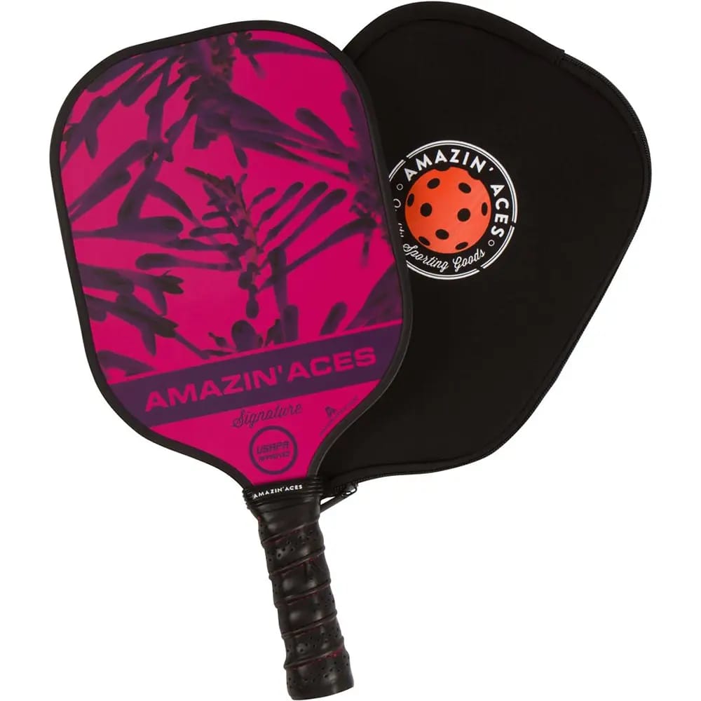 Amazin' Aces Signature Graphite Pickleball Paddle, Electric Pink