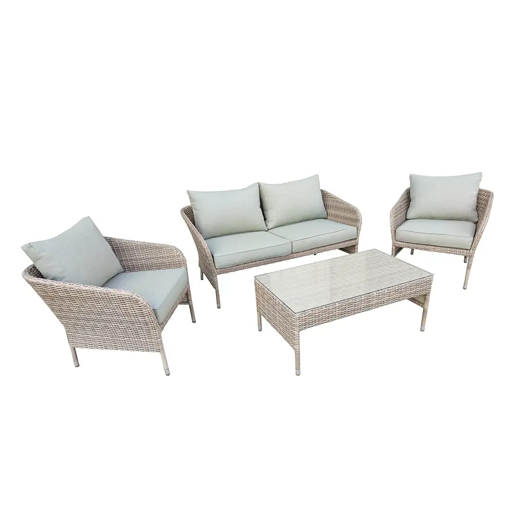 4-Piece Resin Wicker Deep Seating Set