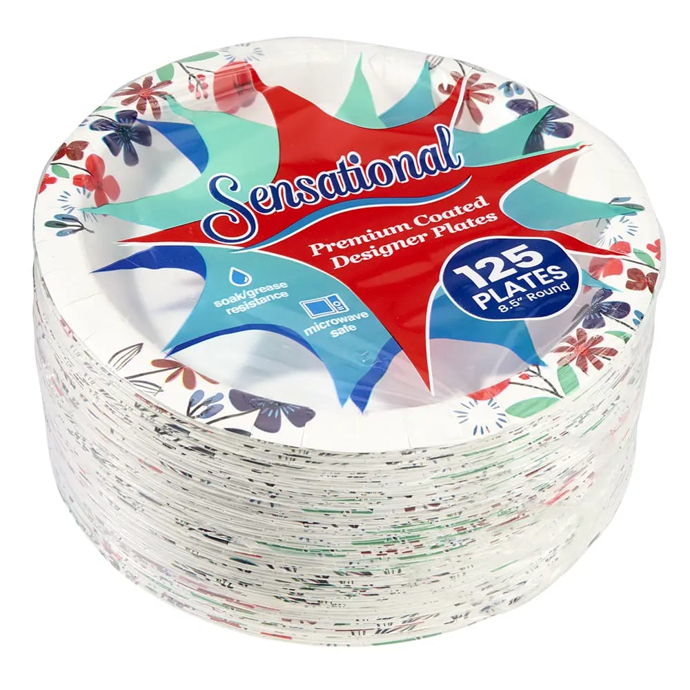 Sensational Paper Plates, 125 ct.