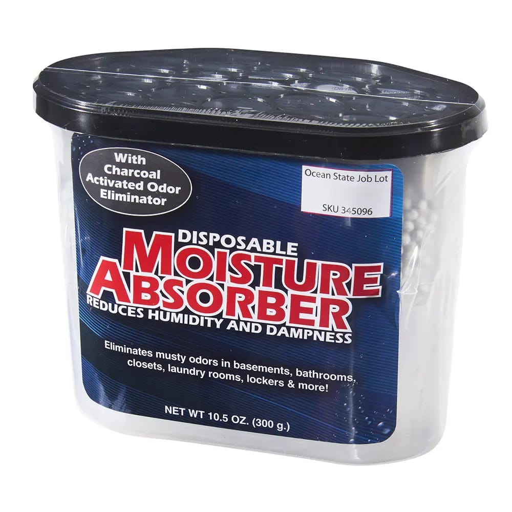 Disposable Moisture Absorber With Charcoal Odor Eliminator, 10.5 oz.