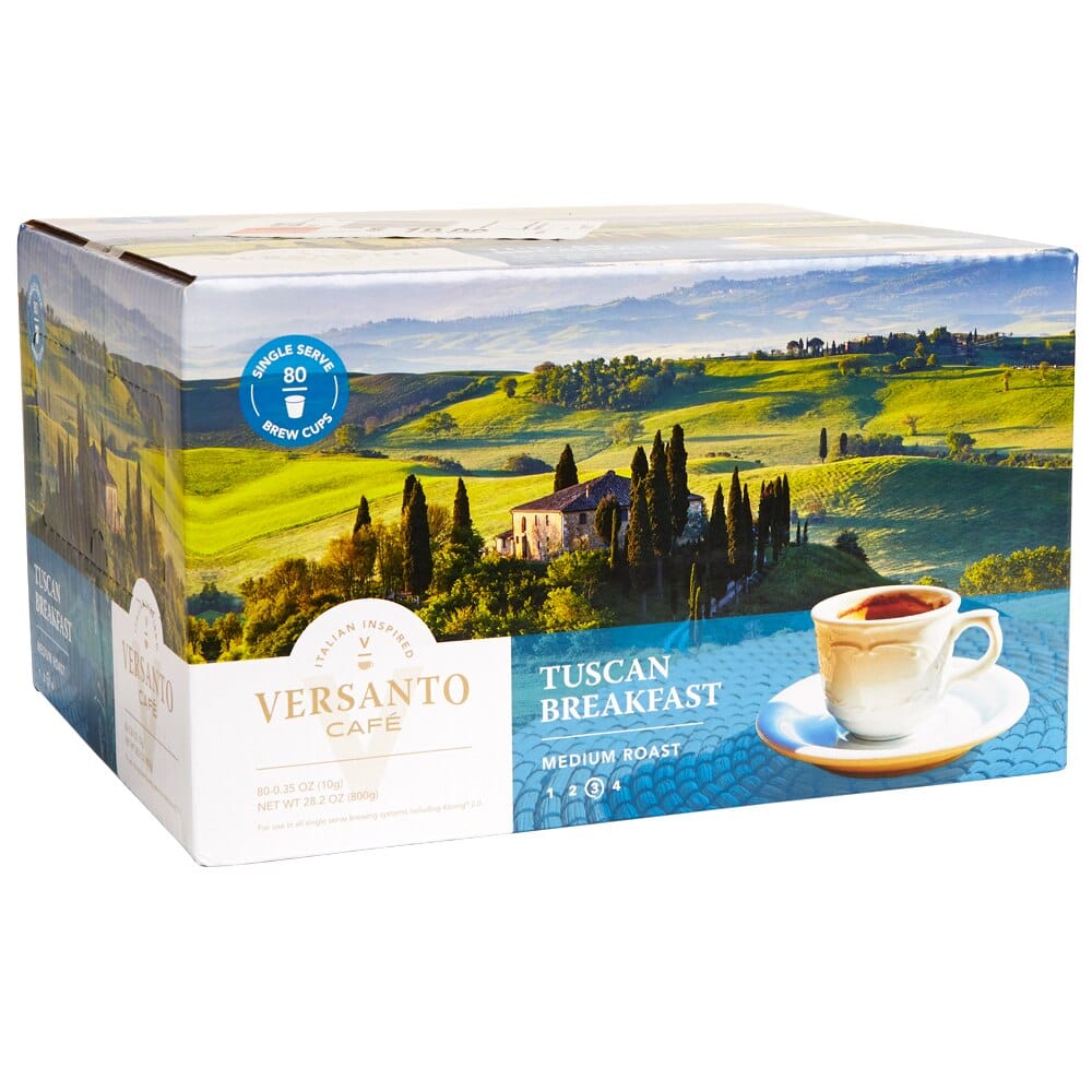 Versanto Cafe Tuscan Breakfast Medium Roast Coffee, 80 Count