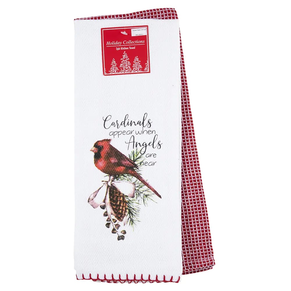 Christmas Cotton Kitchen Towels, Set of 2