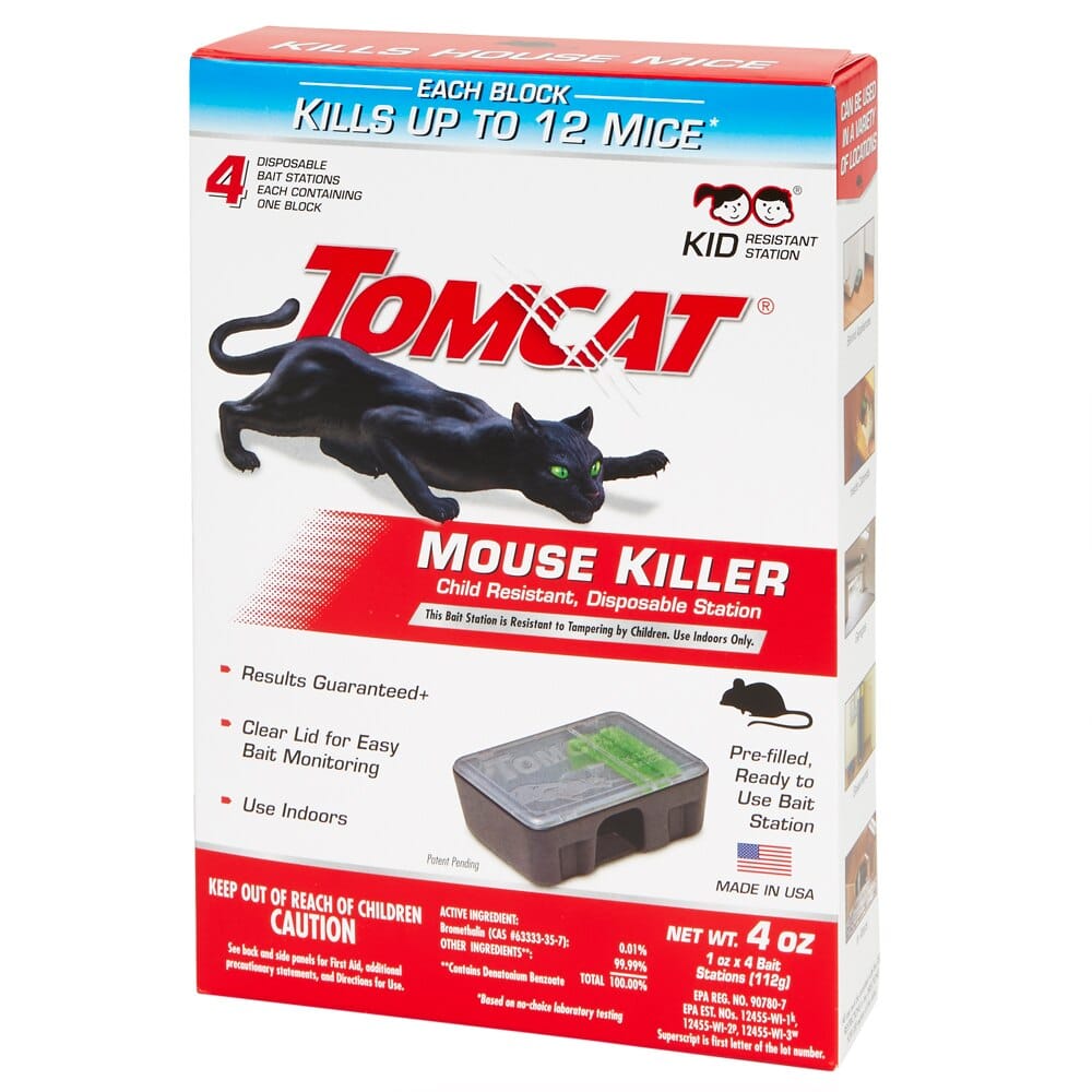 Tomcat Mouse Killer Disposable Bait Station, 4-Count