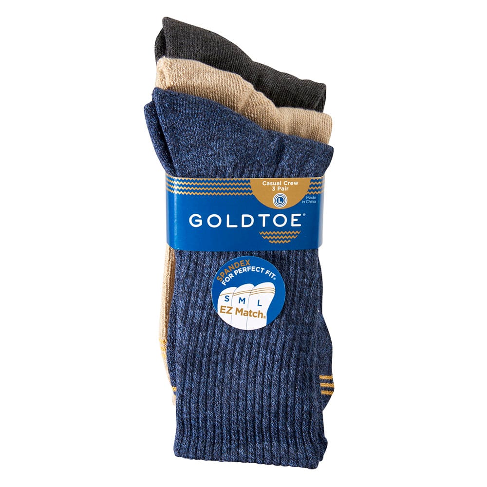 Gold Toe Boys Crew Socks, 3 Pair