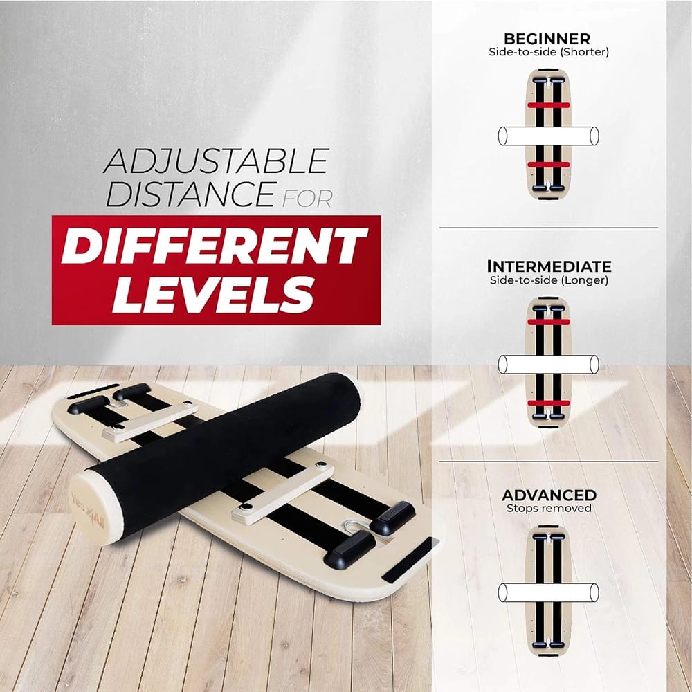 Yes4All Premium Surf Balance Board Trainer with Adjustable Stoppers