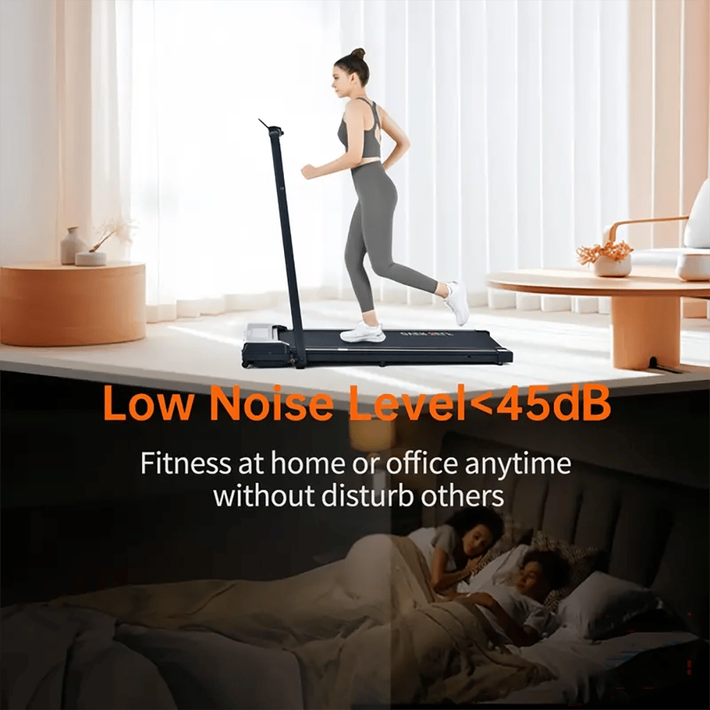 OVER SELF Folding Walking Treadmill Pad With Handle Bar