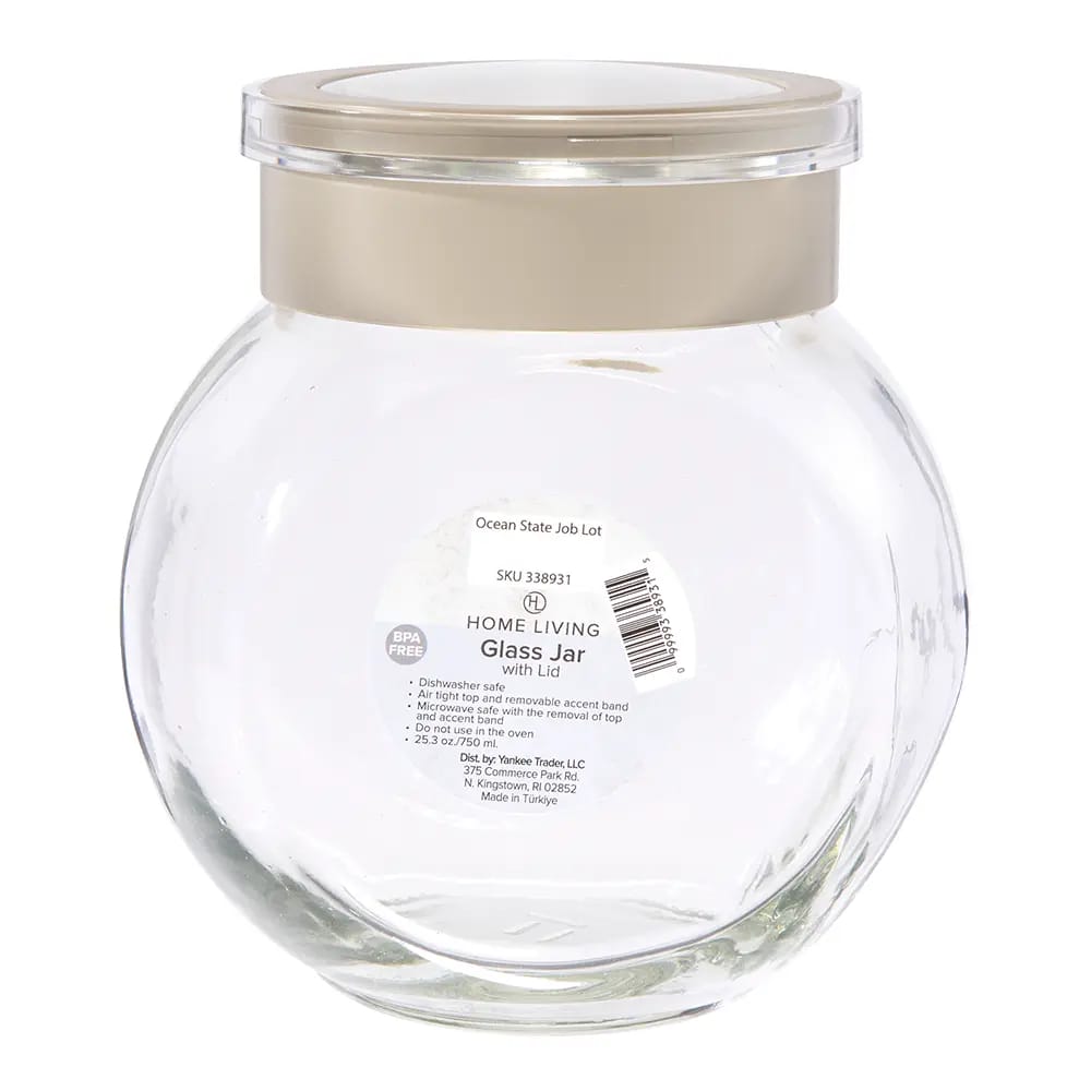 Home Living Glass Jar, 25.3 oz.