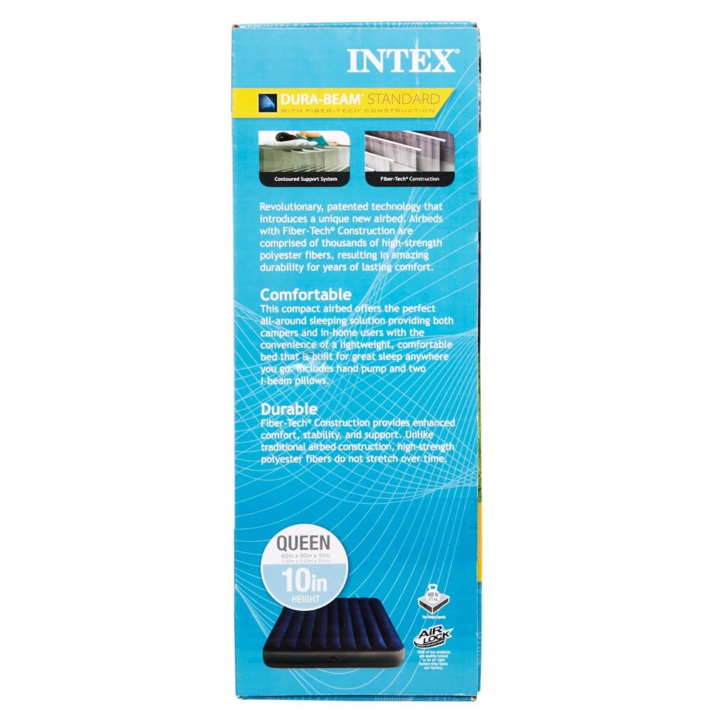 Intex Queen Dura-Beam Classic Downy Air Mattress