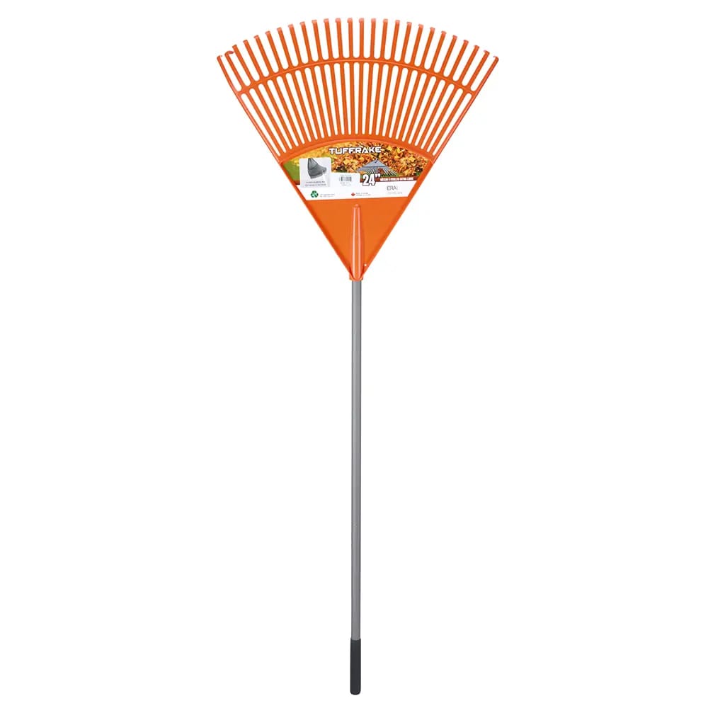 TuffRake Orange Leaf Rake, 24"