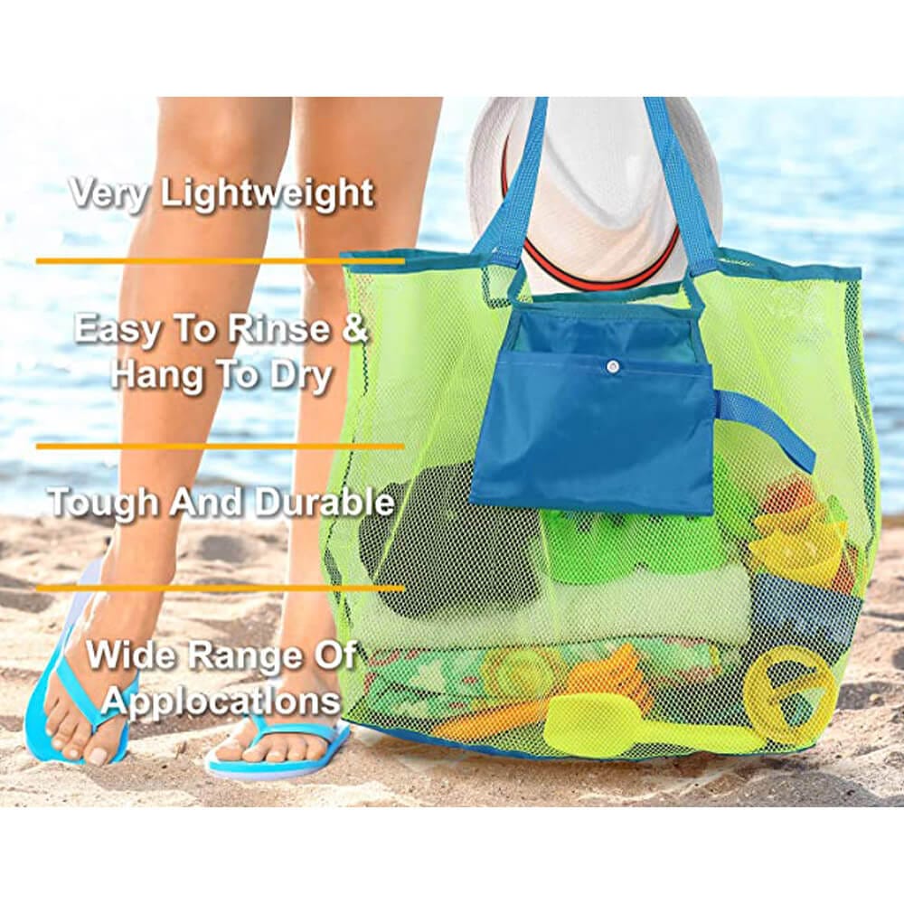 Click N' Play Colorful Lightweight Mesh Beach Bag
