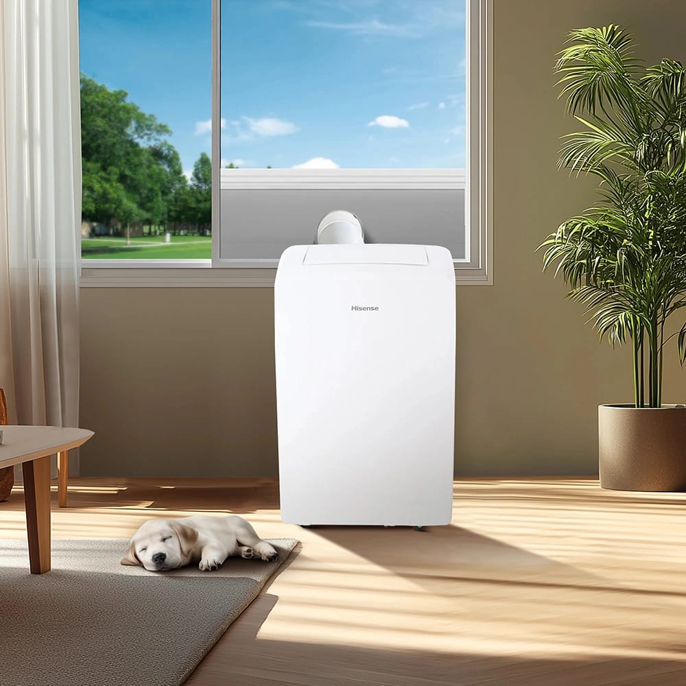 Hisense 10000 BTU Vented Small Portable Air Conditioner, White (Factory Refurbished)