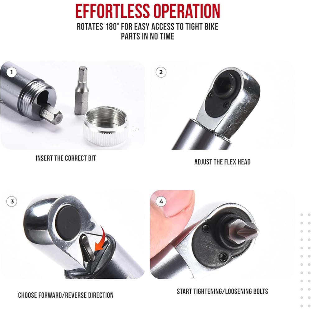 PRO BIKE TOOL Air Ratchet Wrench, Gray
