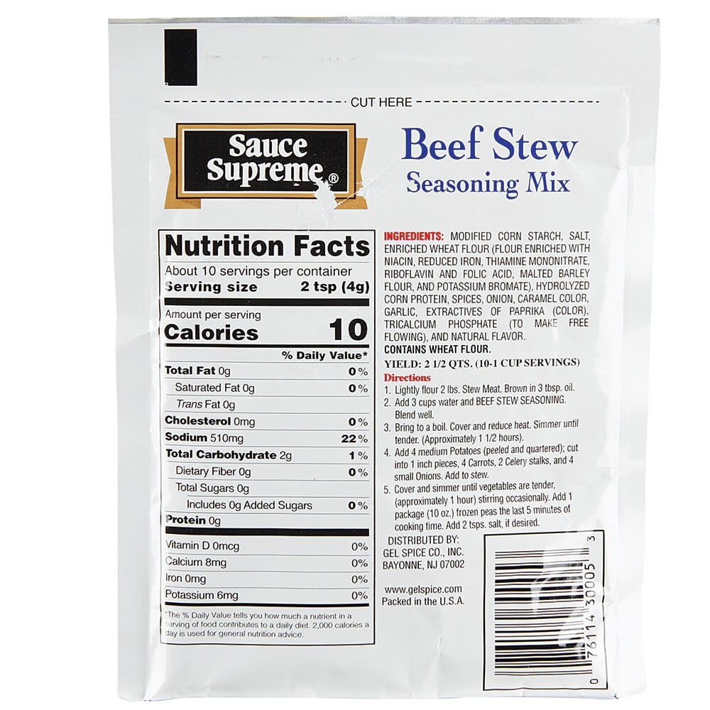 Sauce Supreme Beef Stew Seasoning Mix, 1.38 oz