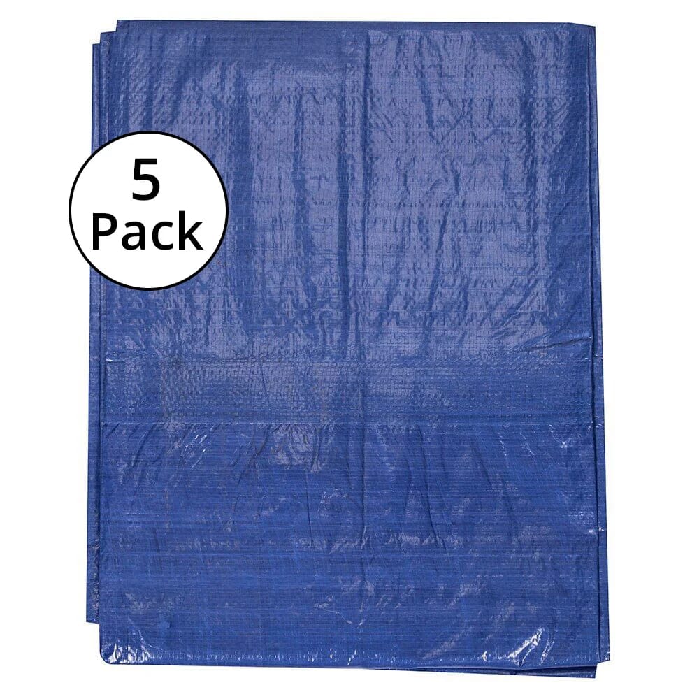 12' x 25' All-Purpose Weather Resistant Tarps, 5-Pack