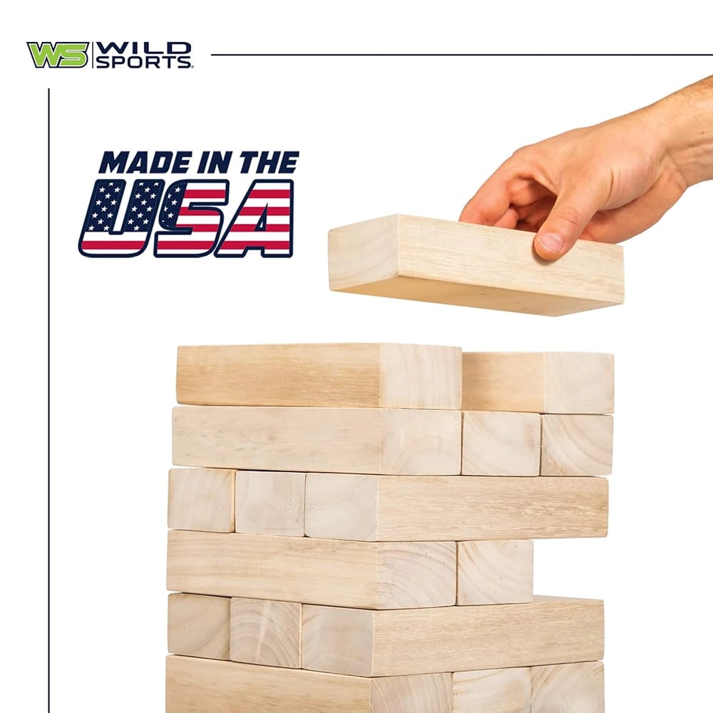 EastPoint Sports Wild Sports Giant 2.5' Solid Wood Stackers Tumbling Block Game