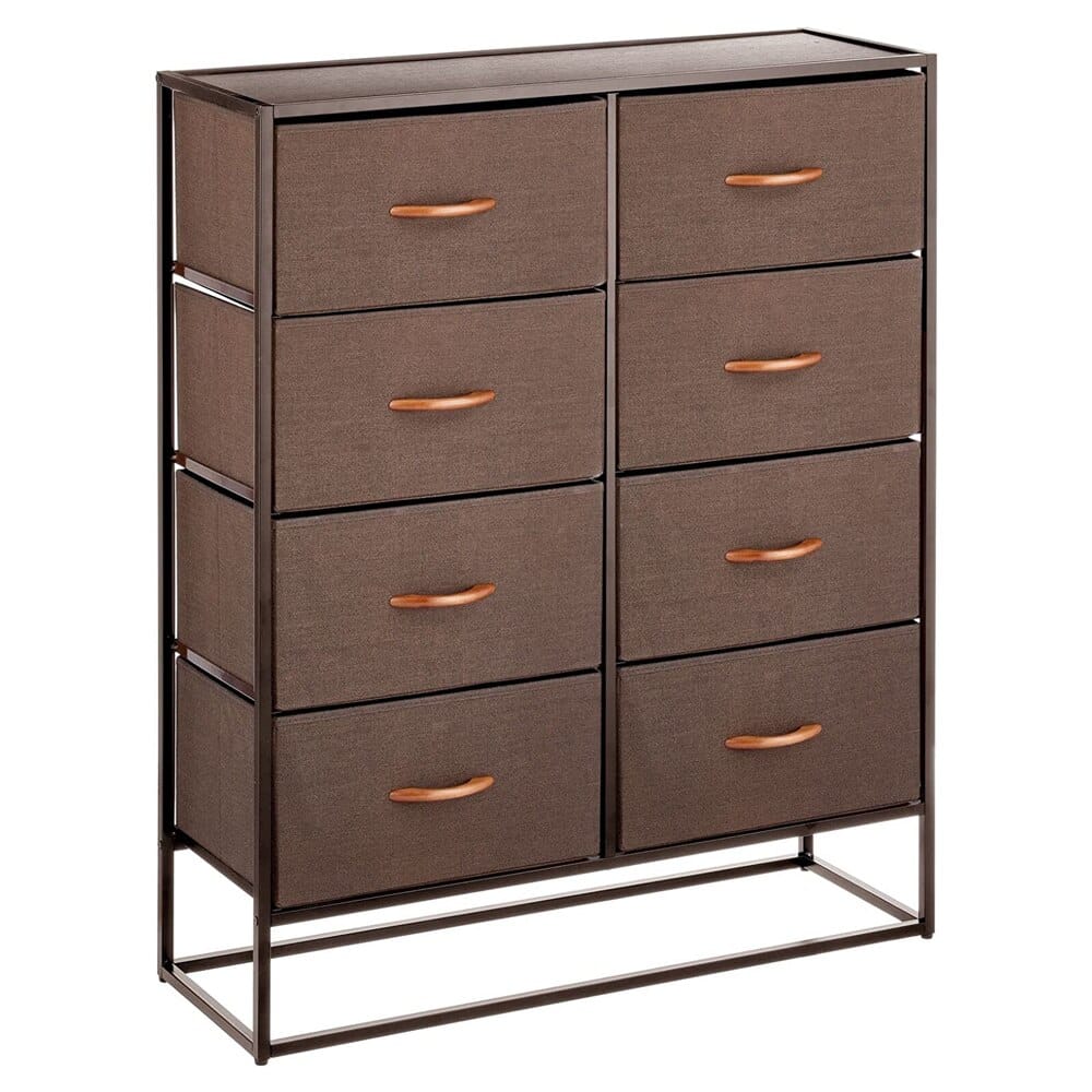 mDesign Modern 8-Drawer Storage Tower, Espresso