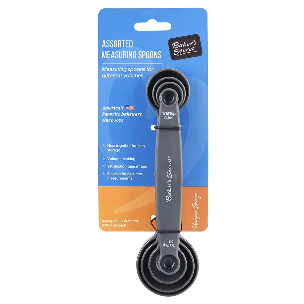 Baker's Secret Assorted Measuring Spoons, 4 Piece