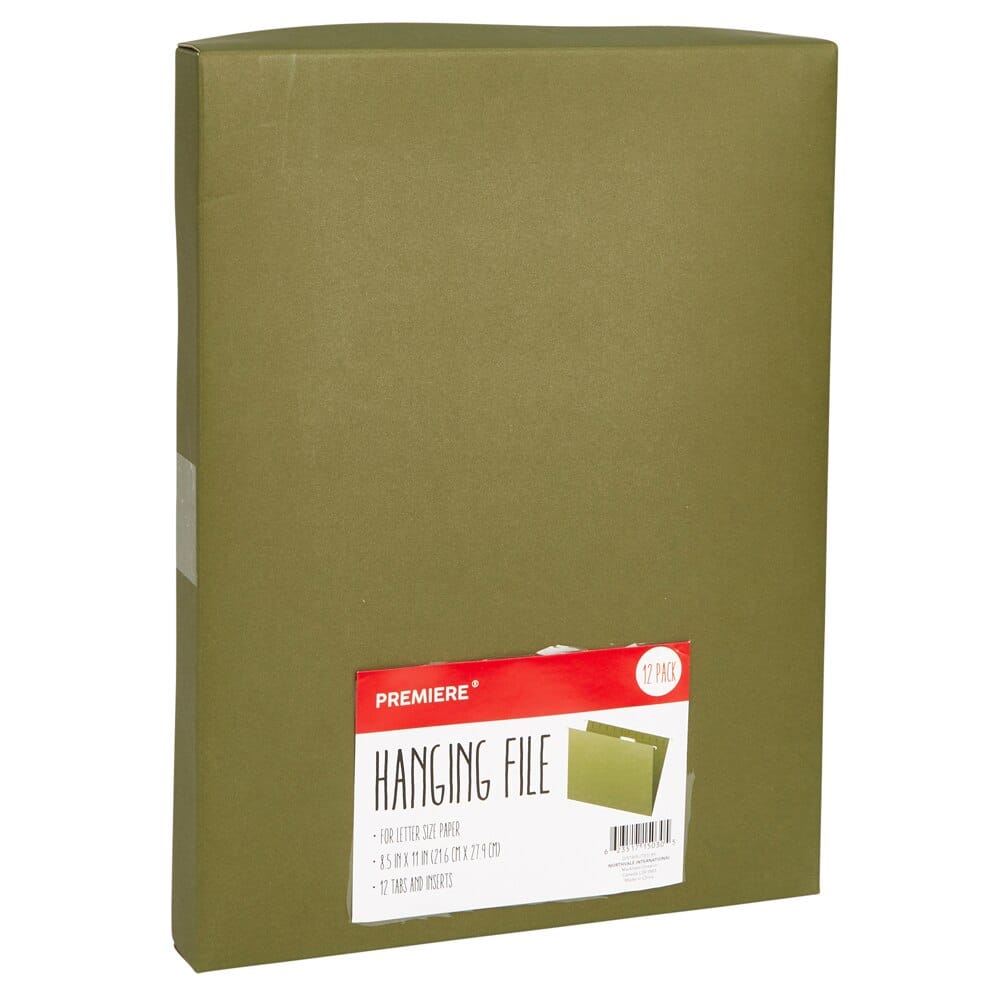 Premiere Hanging File Folders, 12-Count